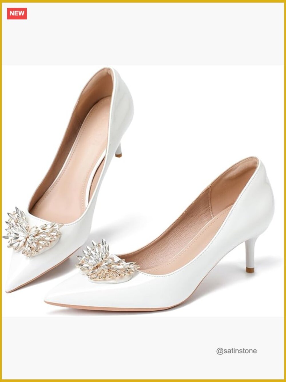 2" Kitten Heels Rhinestone Bow Pointed Toe Stiletto Pumps Comfortable Faux